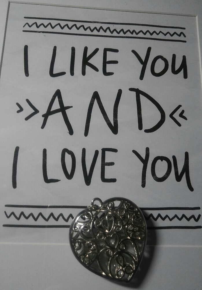 Silver Woven Heart Faux Locket